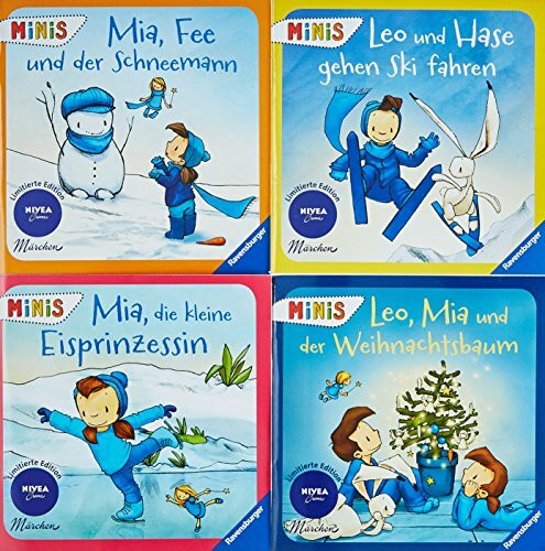 Verkaufs-Kassette "Ravensburger Minis 103 - Ein zauberhafter Winter mit Mia und Leo": Leo und Hase gehen Ski fahren / Mia, die kleine Eisprinzessin / ... Weihnachtsbaum / Mia, Fee und der Schneemann