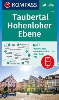 KOMPASS Wanderkarte 772 Taubertal, Hohenloher Ebene 1:50.000