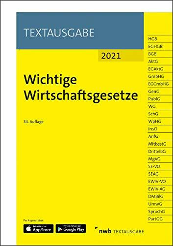 Wichtige Wirtschaftsgesetze: Mit Online-Zugang (Textausgabe)