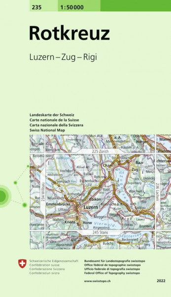 235 Rotkreuz: Luzern - Zug - Rigi (Landeskarte 1:50 000, Band 235)