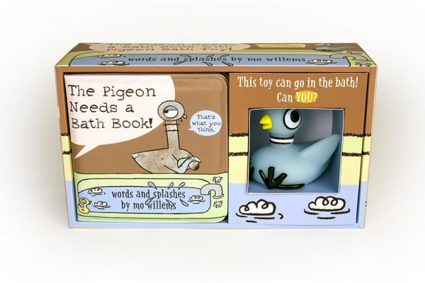 Pigeon Needs a Bath Book with Pigeon Bath Toy!