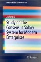 Study on the Consensus Salary System for Modern Enterprises