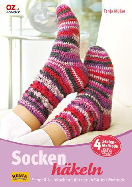 Socken häkeln: Schnell & einfach mit der neuen Stufen-Methode