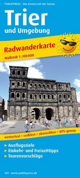 Trier und Umgebung: Radwanderkarte mit Ausflugszielen, Einkehr- & Freizeittipps, wetterfest, reissfest, abwischbar, GPS-genau. 1:100000 (Radkarte / RK)