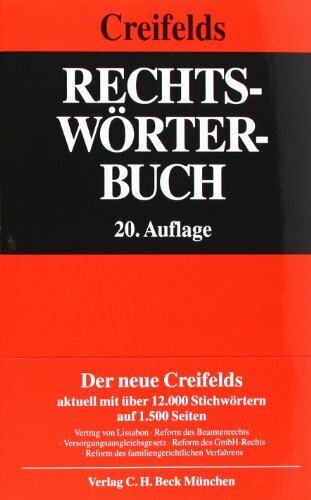 Rechtswörterbuch: Rechtsstand: Mai 2010