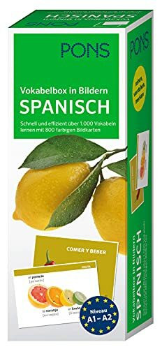 PONS Vokabelbox in Bildern Spanisch: Schnell und effizient über 1.000 Vokabeln lernen mit 800 farbigen Bildkarten