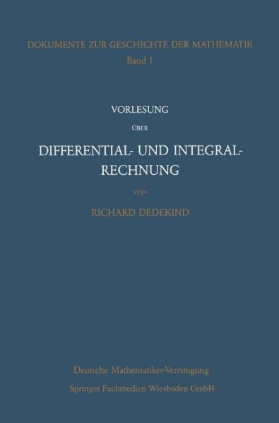 Vorlesung über Differential- und Integralrechnung 1861/62