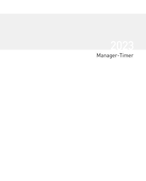 Buchkalender Manager-Timer Einlage 2023