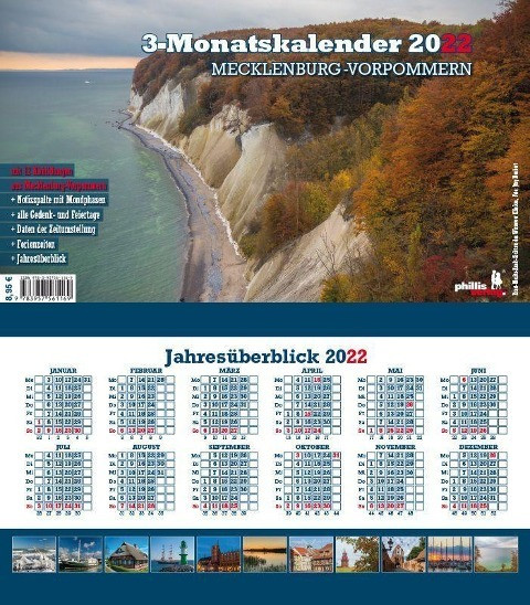 3-Monatskalender Mecklenburg-Vorpommern 2022