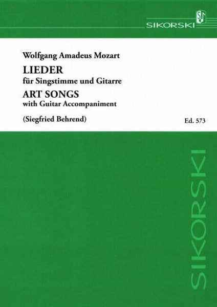 Lieder: für Singstimme und Gitarre. voice, guitar.