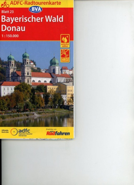 ADFC-Radtourenkarte 23 Bayerischer Wald Donau 1:150.000