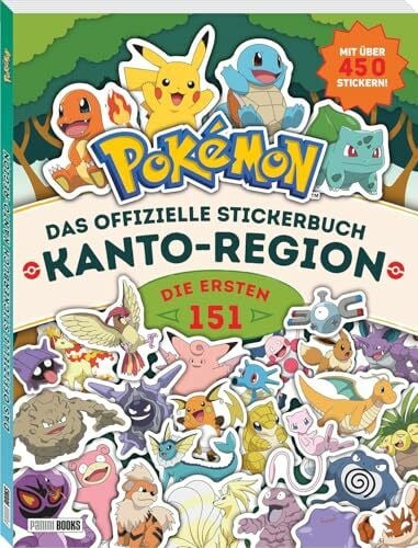 Pokémon: Das offizielle Stickerbuch Kanto-Region - Die ersten 151: Buch mit 52 Lexika-Seiten und über 450 Stickern!