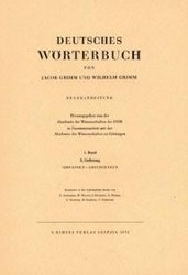 Grimm, Dt. Wörterbuch Neubearbeitung