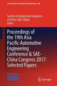 Proceedings of the 19th Asia Pacific Automotive Engineering Conference & SAE-China Congress 2017