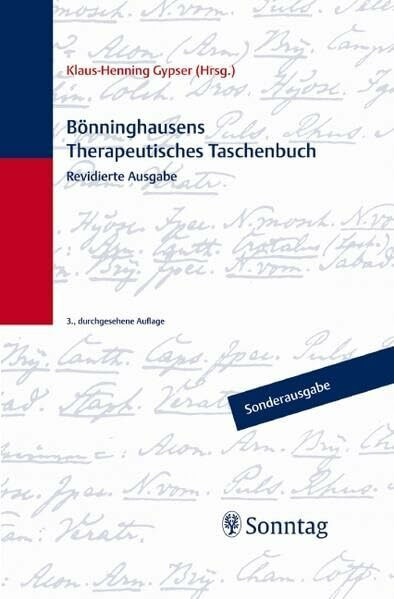 Bönninghausens Therapeutisches Taschenbuch: Revidierte Ausgabe