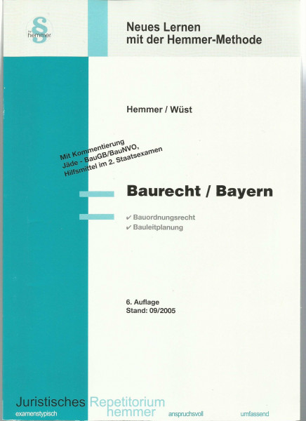 Baurecht /Bayern (Skripten - Öffentliches Recht)