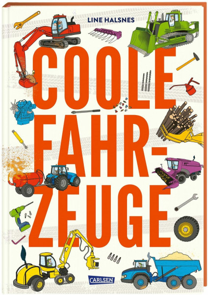 Coole Fahrzeuge: Baumaschinen-Buch für Kinder ab 4 Jahre über Traktor, Bagger und weitere Baustellenfahrzeuge