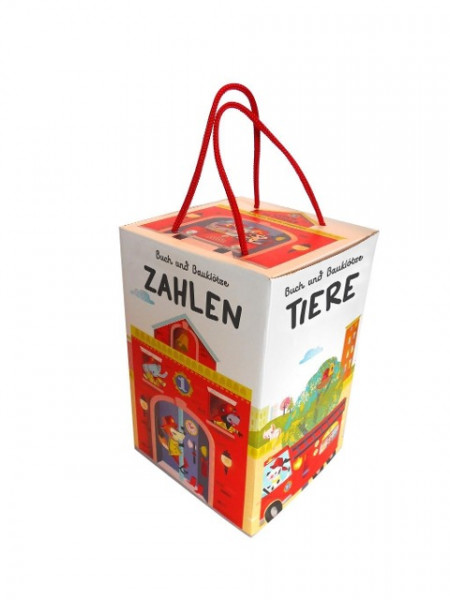 Bilderbuch und Stapelwürfel - Die Feuerwehr