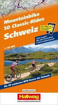 Hallwag Outdoor Map Schweiz, 50 Mountainbike Classic-Rides