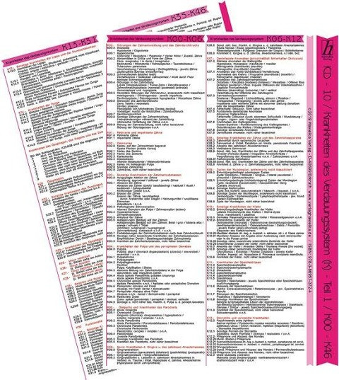 ICD-10 - Krankheiten des Verdauungssystem - Kapitel XI (K) - Ausgabe 2019 (Teil 1 von 2) - 1x Mini-P