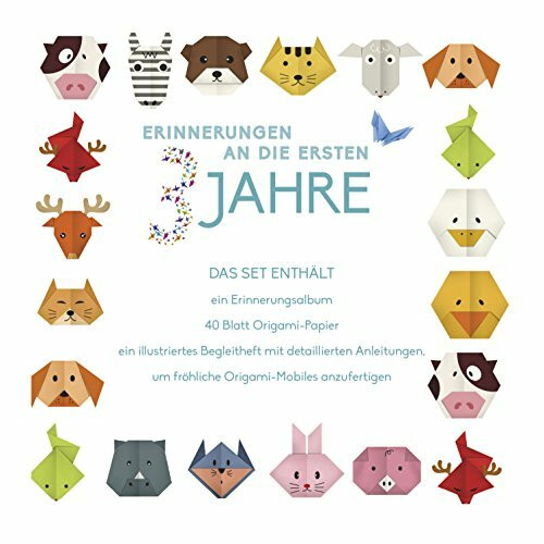 Erinnerungen an die ersten 3 Jahre (für Jungen): Erinnerungs-Album 80 Seiten, Booklet mit Faltbeispielen 24 Seiten plus 40 farbige Original-Origamipapiere zusammen in einer Box