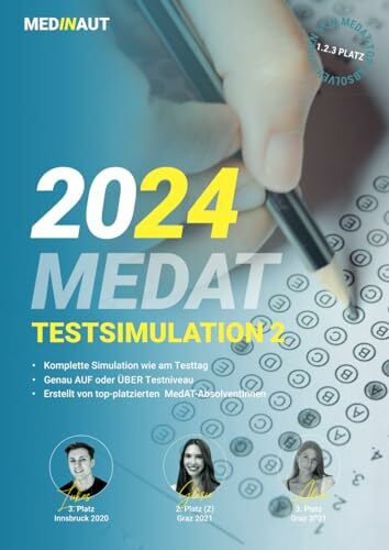 MEDINAUT: TESTSIMULATION 2 für den MedAT - Erstellt von top-platzierten AbsolventInnen | genau auf Testniveau & neue Aufgaben | Band 2 Simulationspaket