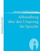 Abhandlung über den Ursprung der Sprache