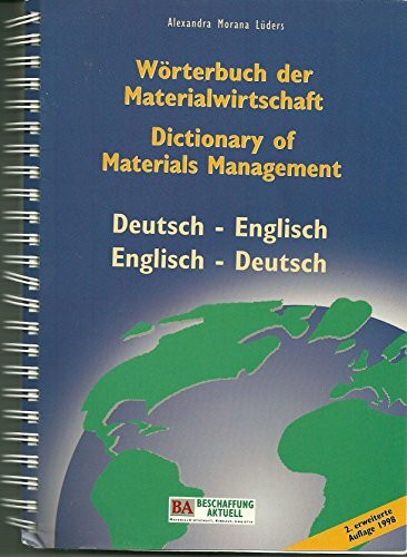 Wörterbuch der Materialwirtschaft /Dictionary of Materials Management: Deutsch-Englisch /Englisch-Deutsch