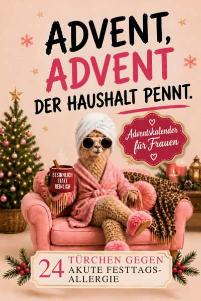Advent, Advent der Haushalt pennt: Adventskalender für Frauen – 24 Türchen gegen akute Festtagsallergie