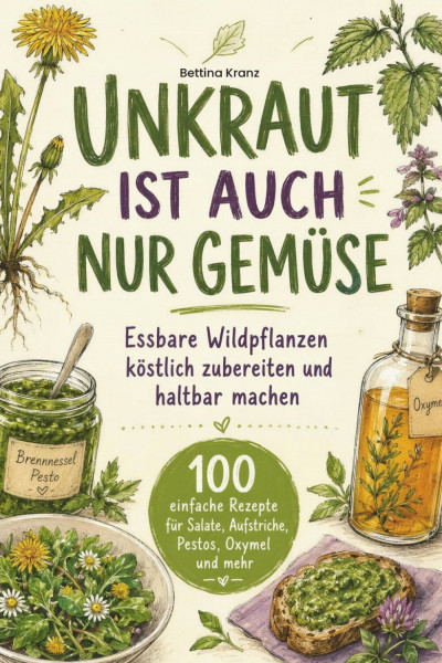 Essbare Wildpflanzen köstlich zubereiten und haltbar machen – 100 einfache Rezepte für Salate, Aufstriche, Pestos, Oxymel und mehr