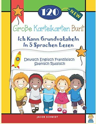 120 Große Karteikarten Bunt Ich Kann Grundvokabeln In 5 Sprachen Lesen Deutsch Englisch Französisch Spanisch Russisch: Sight word flashcards reading ... englisch quiz kartenspiel kinder 3-7 jahre