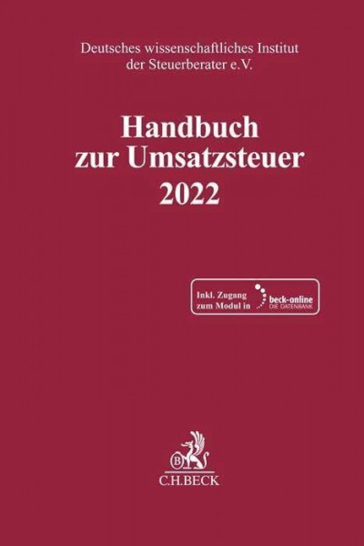 Handbuch zur Umsatzsteuer 2022. USt 2022 (Schriften des Deutschen wissenschaftlichen Instituts der Steuerberater e.V.)