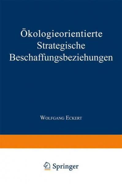 Ökologieorientierte Strategische Beschaffungsbeziehungen
