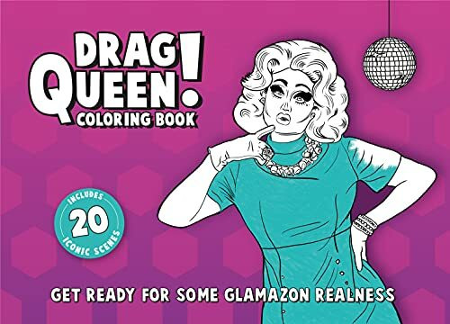 Drag Queen Malbuch – Malbuch für Erwachsene – 20 Seiten – Maße 25 x 17,5 x 0,5 cm – B5-Seitengröße [perfektes Taschenbuch]