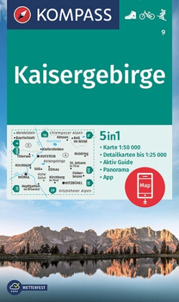 KOMPASS Wanderkarte 9 Kaisergebirge 1:50.000