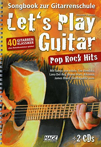 Edition Hage Let's Play Guitar Pop Rock - 40 Hits mit 2 CD's