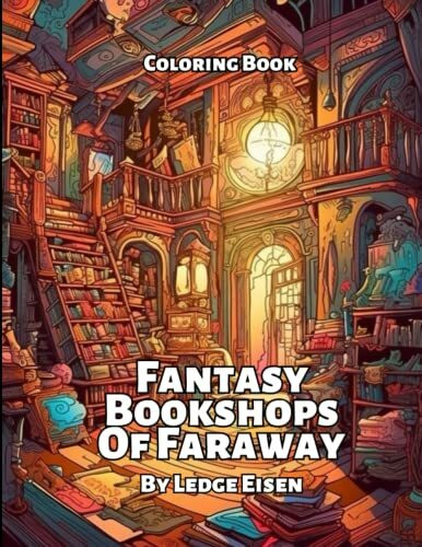 Fantasy Bookshops Of Faraway Coloring Book (The Faraway Series)