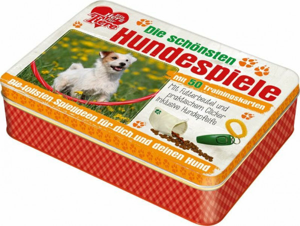 Die schönsten Hundespiele "Ein Herz für Tiere": Die tollsten Spielideen für dich und deinen Hund. Mit 50 Trainingskarten, hochwertigem Futterbeutel ... und praktischem Clicker inklusive Hundepfeife