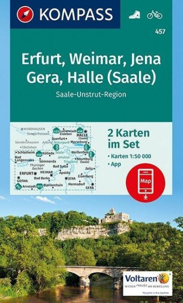 Erfurt, Weimar, Jena, Gera, Halle (Saale) 1 : 50 000