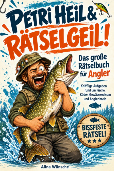 Petri Heil & rätselgeil!: Das große Rätselbuch für Angler – Knifflige Aufgaben rund um Fische, Köder, Gewässerwissen und Anglerlatein