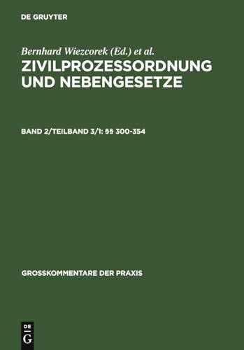 §§ 300-354: Band Ii/3 328-510B (Großkommentare der Praxis) §§ 300-354: Band Ii/3 328-510B (Großkommentare der Praxis)