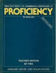 Teacher's Book (Set 2) (Practice tests for Cambridge Certificate of Proficiency in English) Teacher's Book (Set 2) (Practice tests for Cambridge Certificate of Proficiency in English)