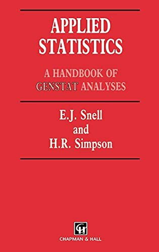 Crc Press Applied Statistics, Handbook Of Genstat Analysis (Chapman & Hall/Crc Texts In Statistical Scie...