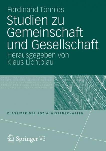 Studien zu Gemeinschaft und Gesellschaft