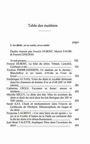 Revue des Langues Romanes Tome 118 n° 2 Le désir : Or se cante, or se conte