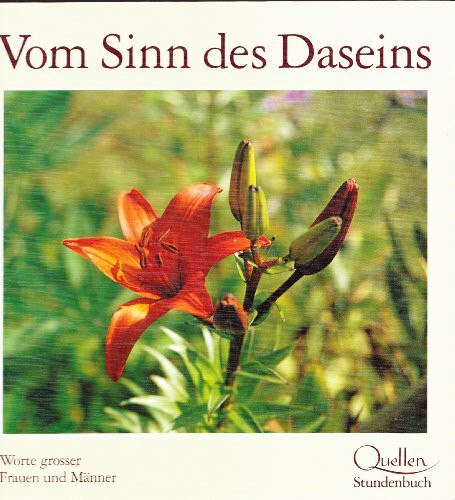 Vom Sinn des Daseins