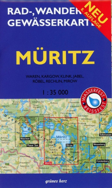 Müritz 1 : 35 000 Rad-, Wander- und Gewässerkarte