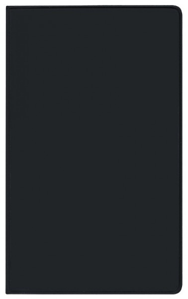 Taschenkalender Saturn Leporello PVC schwarz 2023