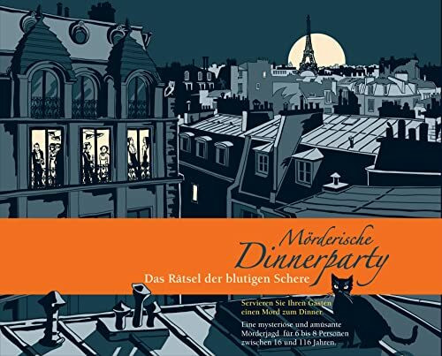 Blaubart Mörderische Dinnerparty – Das Rätsel der blutigen Schere - Krimidinner für zuhause 6 bis 8 Personen - spannendes Krimi Dinner Spiel - Krimispiel für Erwachsene