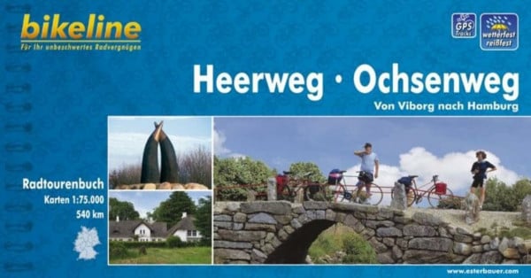 Heerweg / Ochsenweg: Von Viborg nach Hamburg - Ein original bikeline-Radtourenbuch, 1 : 75 000, wetterfest/reißfest, GPS-Tracks Download
